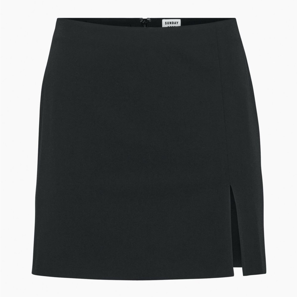 Sunday Best Black Mini Skirt with Side Slit